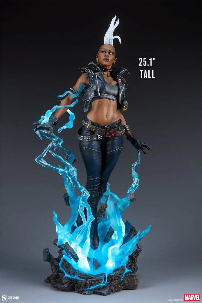 Storm Premium Format Statue, Marvel X‑Men by Sideshow Collectibles; 25.1 inches tall with blue energy effects.