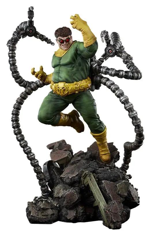 Figura Marvel Doctor Octopus de SIDESHOW COLLECTIBLES, 74 cm, traje verde y tentáculos articulados sobre base rocosa