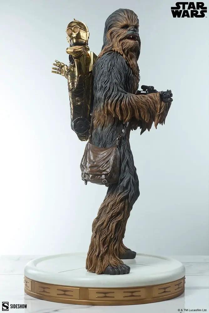 Estatua premium Star Wars: Chewbacca con C-3PO a la espalda, 63 cm, SIDESHOW COLLECTIBLES