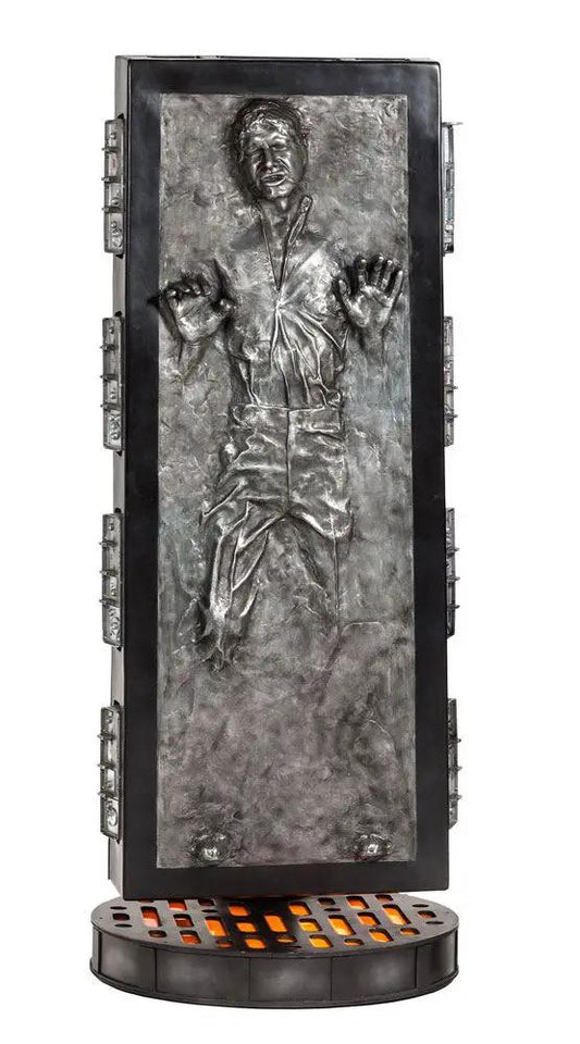 Star Wars Han Solo en Carbonita estatua tamaño real (231 cm), SIDESHOW COLLECTIBLES, base iluminada naranja