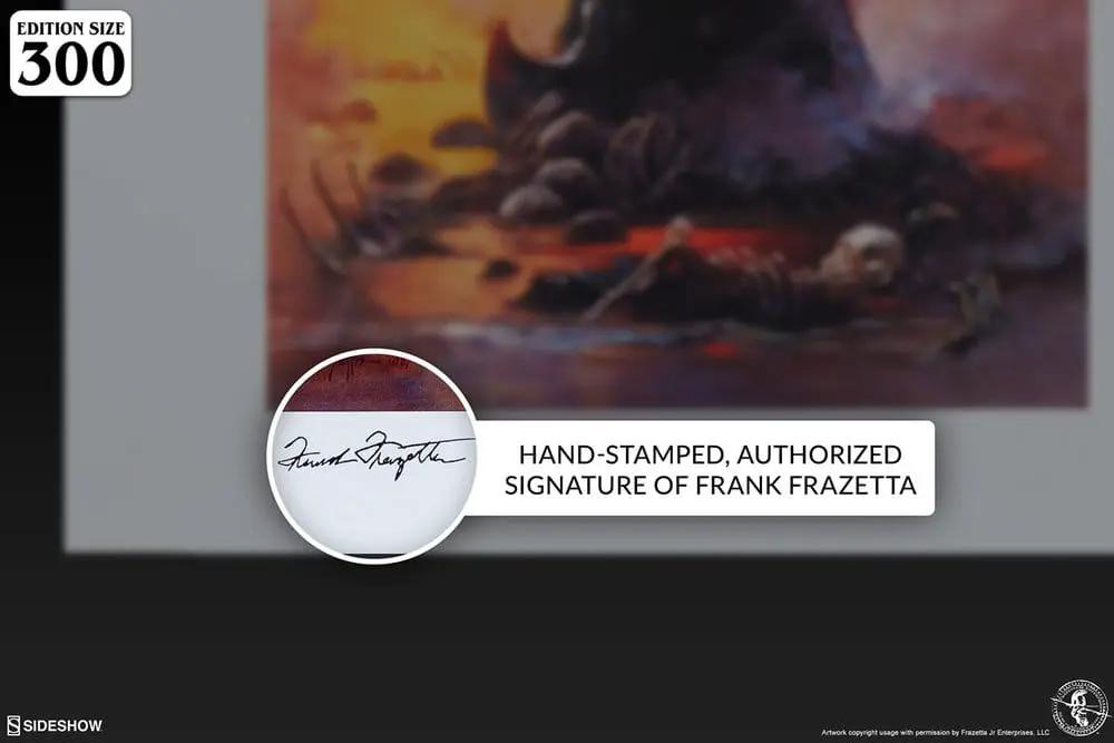 Frank Frazetta Litografia Death Dealer III (Revised) Rainbow Lava Holofoil 41 x 61 cm - sin marco