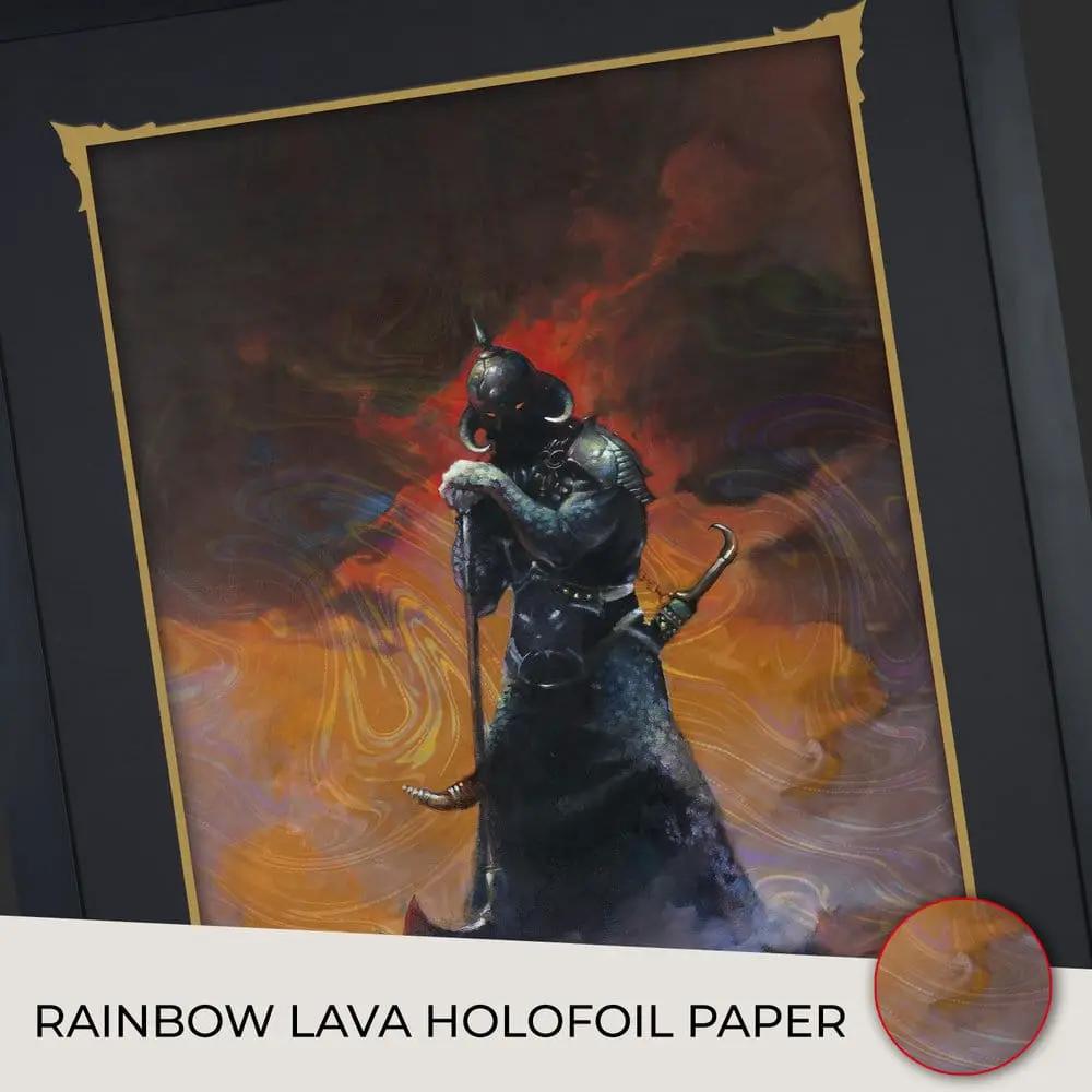 Frank Frazetta Litografia Death Dealer III (Revised) Rainbow Lava Holofoil 41 x 61 cm - sin marco
