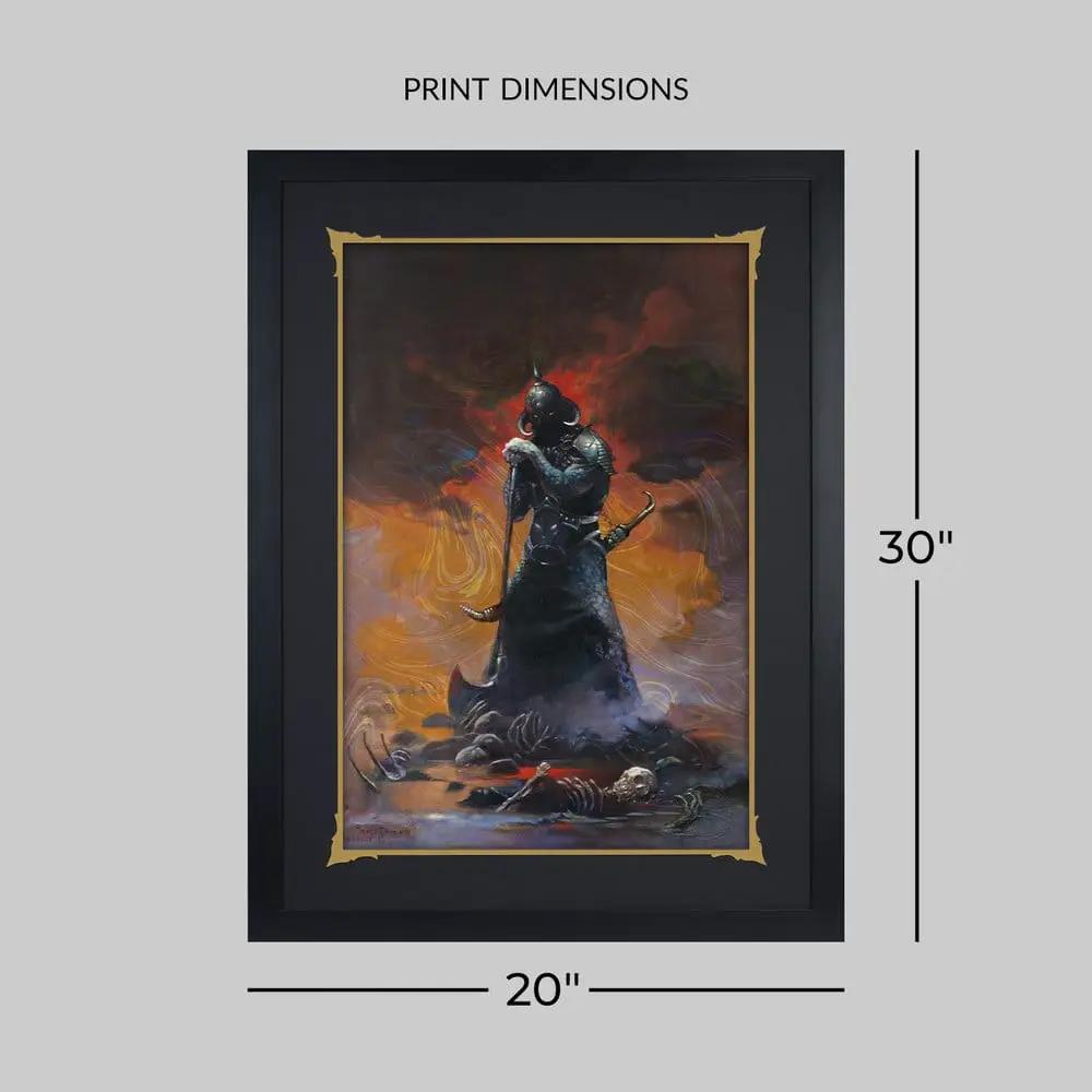 Frank Frazetta Litografia Death Dealer III (Revised) Rainbow Lava Holofoil 41 x 61 cm - sin marco