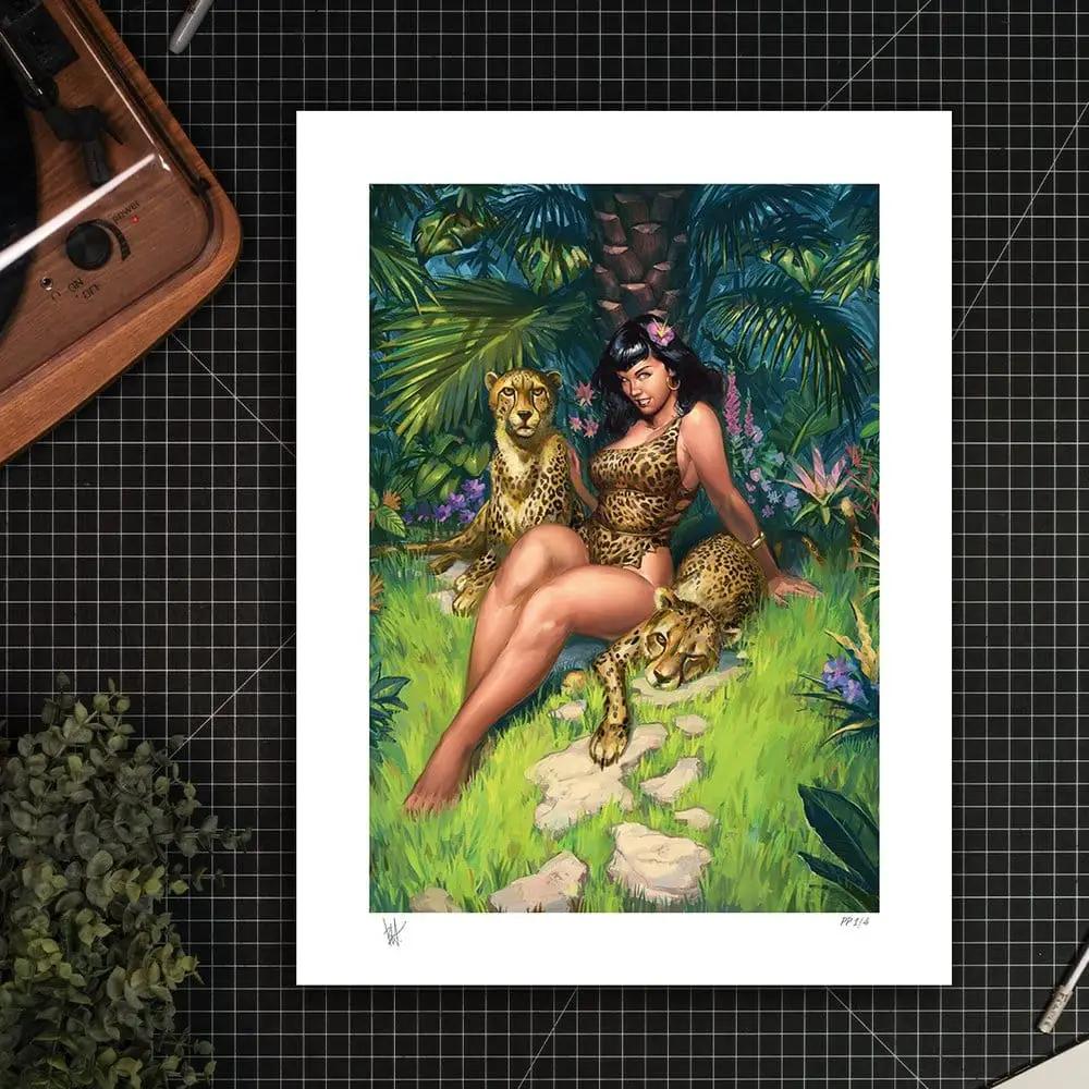 Bettie Page Litografia Jungle Bettie 46 x 61 cm - sin marco