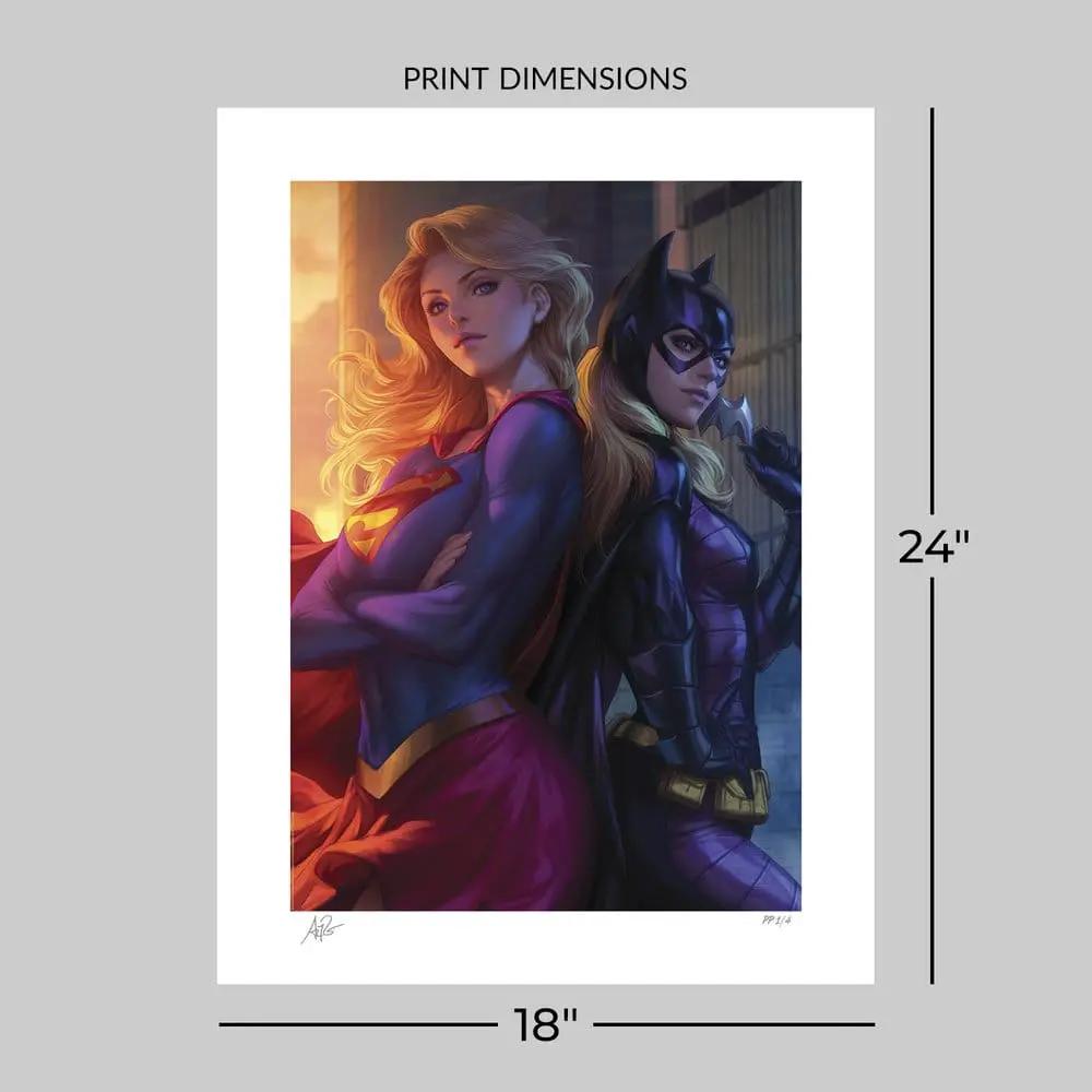 DC Comics Litografia Supergirl & Batgirl 61 x 46 cm - sin marco