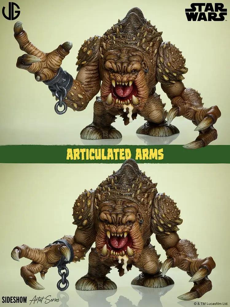 Estatua coleccionable Star Wars Rancor marrón, 31 cm, SIDESHOW COLLECTIBLES, brazos articulados