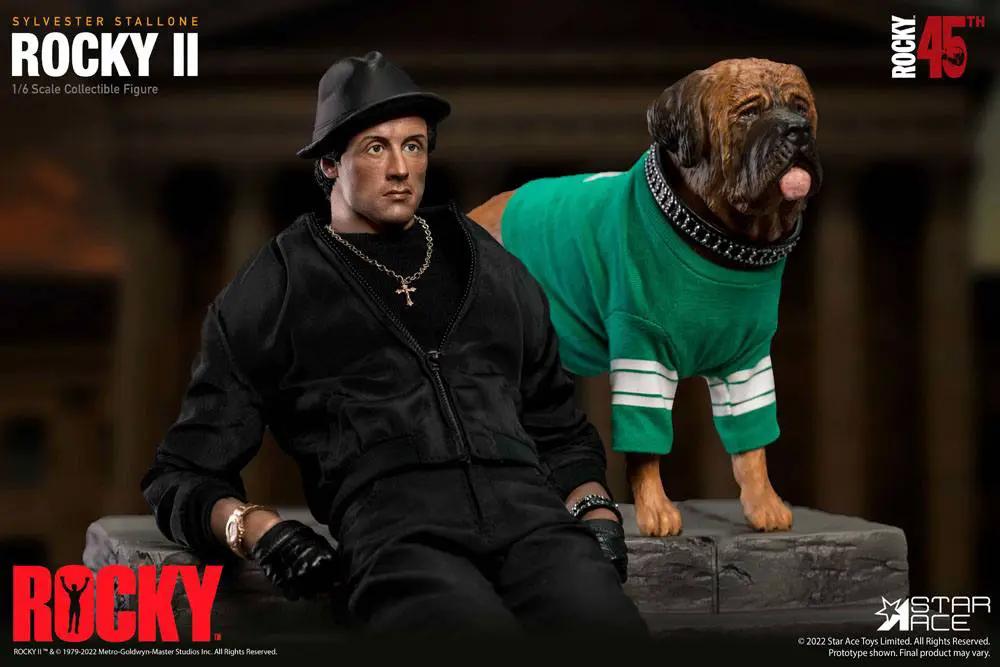 Rocky Balboa 1:6 scale figure with dog in green sweater; 2-piece display by STAR ACE COLLECTIBLES