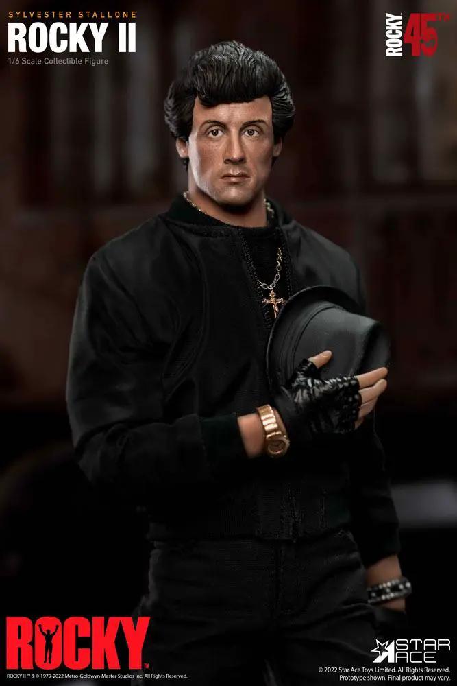 Rocky Balboa 1:6 scale deluxe figure, 30cm, in black outfit holding a hat, by Star Ace Collectibles