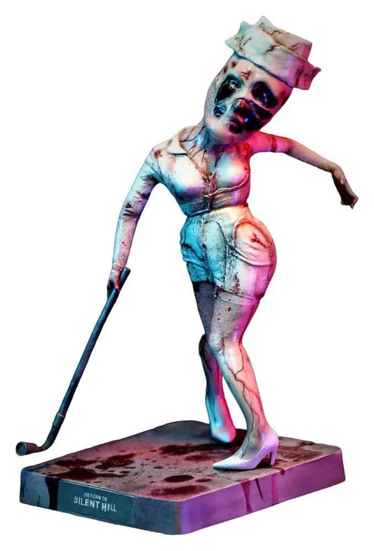 Bubble Head Nurse figure by STAR ACE COLLECTIBLES, Return to Silent Hill (2026), 16.5 cm, blood-spattered base.
