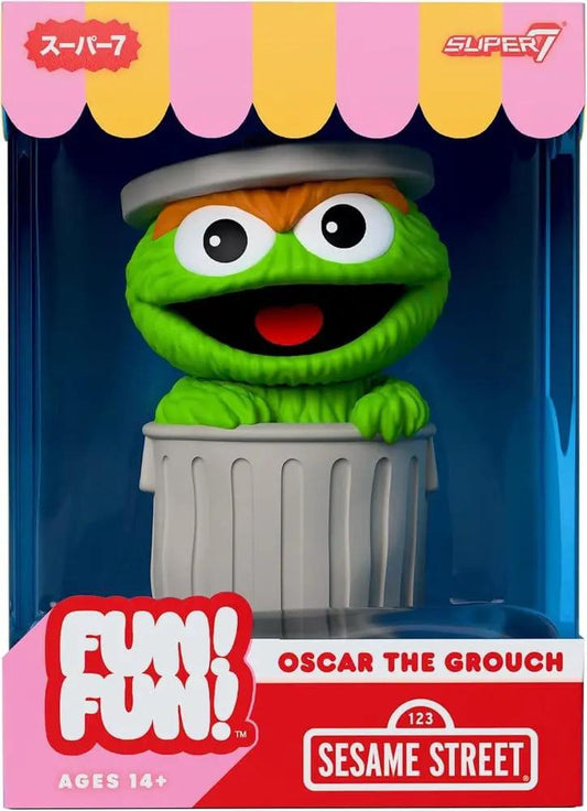 Oscar the Grouch soft vinyl figure by SUPER7, Sesame Street, 18 cm
