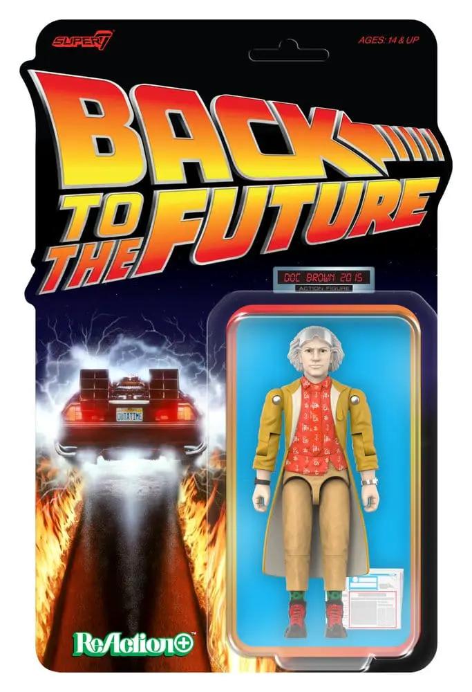 Figura de acción Dr. Emmett Brown de Back to the Future, ReAction+ Wave 02, SUPER7