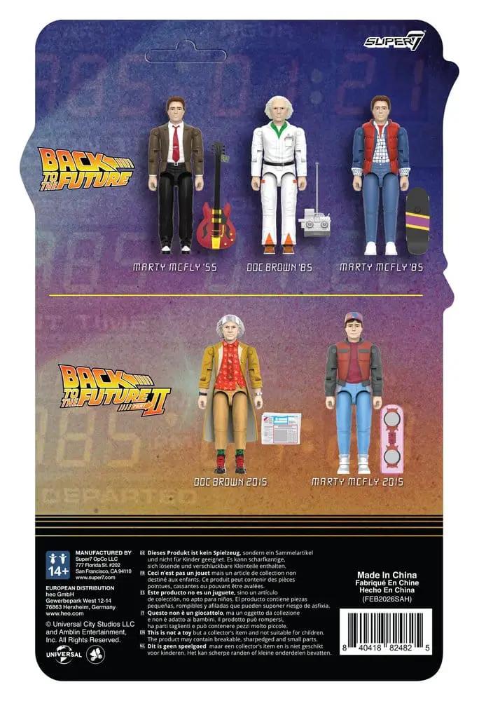 Figura de acción ReAction+ Wave 02 Marty McFly (2015) de SUPER 7; 5 figuras de Back to the Future.