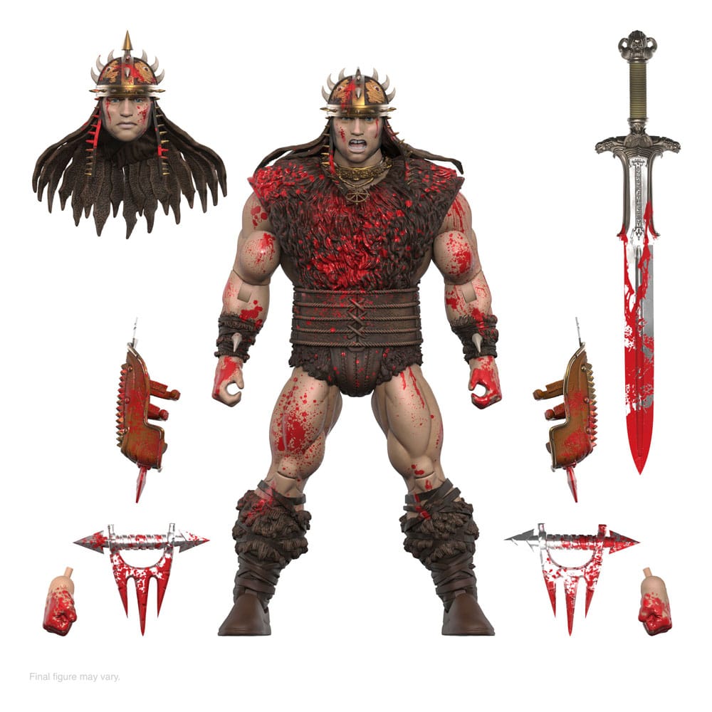 Conan el Bárbaro Figura Ultimates Conan Blood Soaked Pit Fighter 18 cm