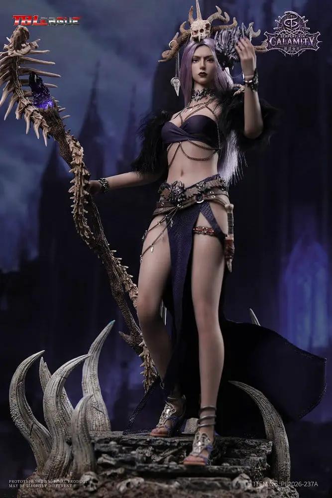 TBLEAGUE Serpent Kin Figura 1/6 Oracle 30 cm action figure, purple-black costume with bone staff