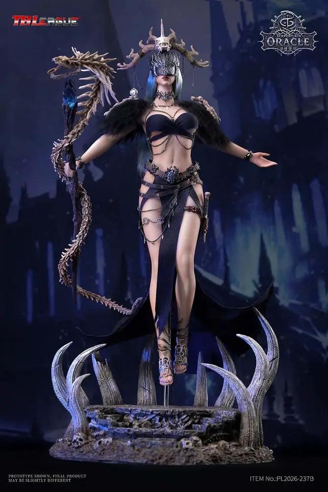 TBLeague Serpent Kin Figura 1/6 Oracle 30 cm action figure in dark blue with horned helmet and serpentine staff