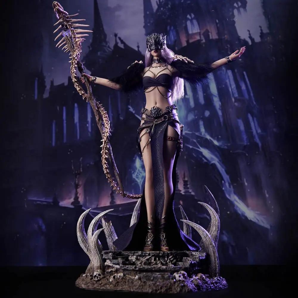 Serpent Kin Figura 1/6 Calamity action figure, 30 cm, TBLEAGUE, fantasy female with purple hair and serpent staff