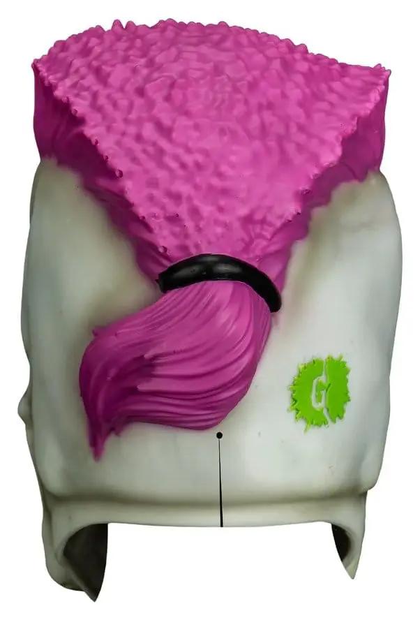 Máscara de vinilo Curly Pesadillas, TRICK OR TREAT STUDIOS, rosa fucsia con peinado lateral