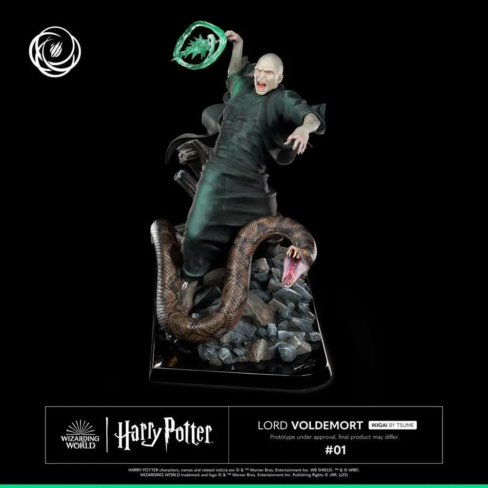 TSUME IKIGAI Lord Voldemort 1/6 action figure, green robes with brown snake on rocky base