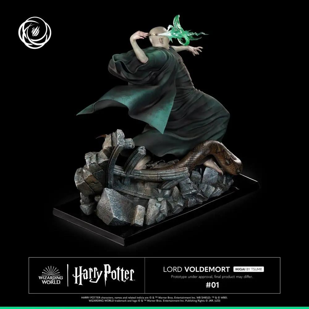 Figura de acción Harry Potter Lord Voldemort, IKIGAI 1/6 por TSUME, 32 cm, base rocosa con serpiente