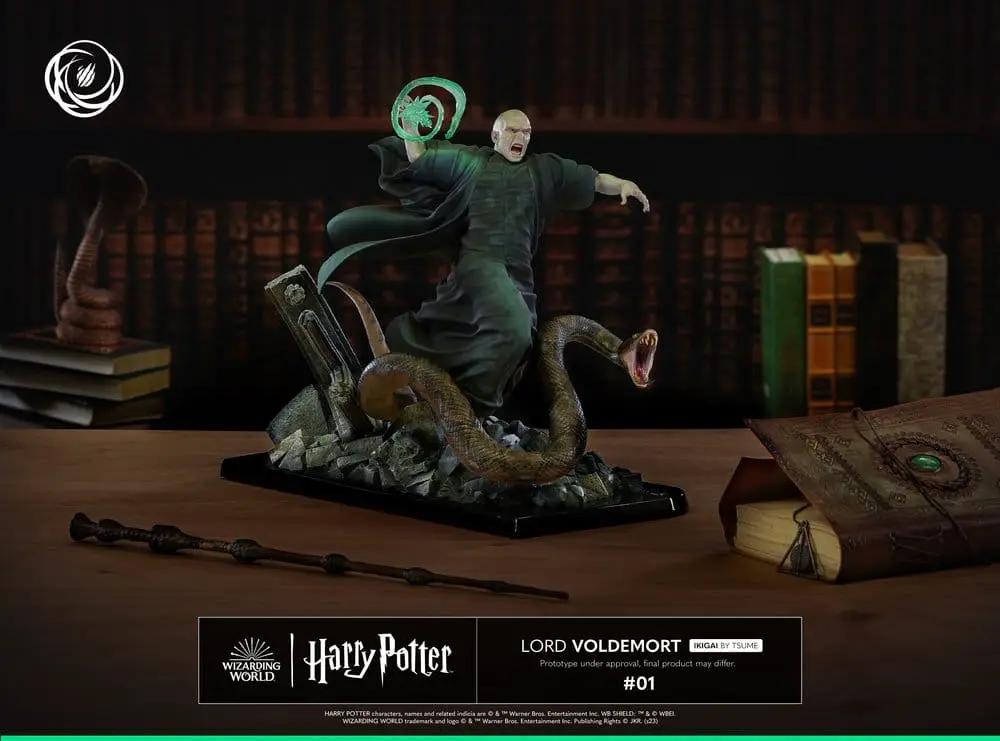 Figura de acción Lord Voldemort 1/6 IKIGAI TSUME, 32 cm, con serpiente en base y varita.