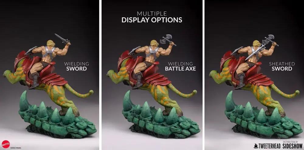He-Man & Battle Cat 1/4 scale statue by Tweeterhead, 76 cm, Masters of the Universe, with multiple display options