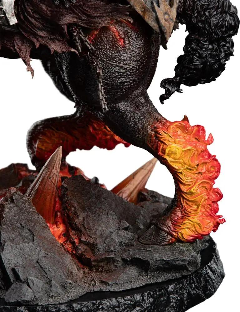 Estatua Warhammer Age of Sigmar Archaon the Everchosen, edición limitada 54 cm, base rocosa con llamas rojas y naranjas, Kimera y Foley Shop