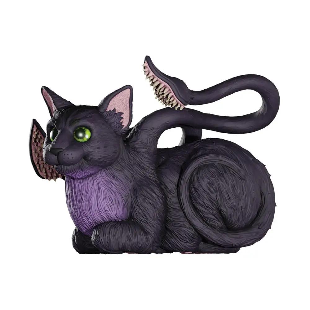 Displacer Beast kitten figura de WizKids, estatua de 26 cm, pelaje púrpura oscuro con ojos verdes y colas tentaculadas