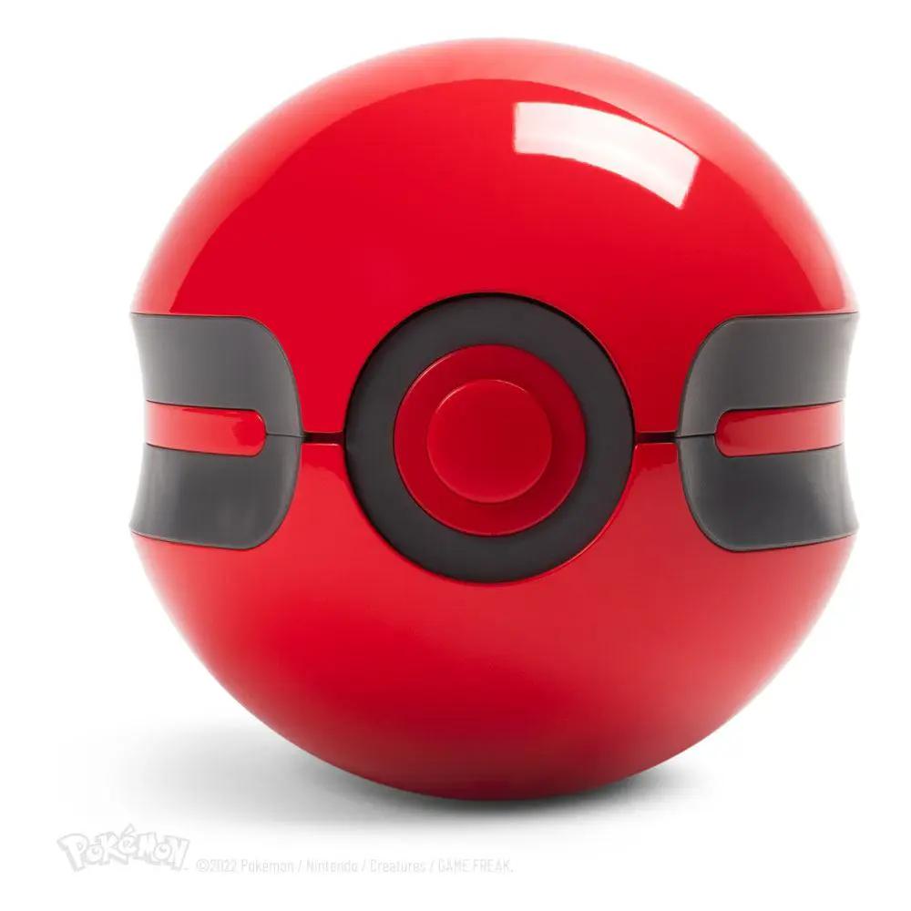 Pokémon Gloria Ball diecast replica; red Poké Ball with gray band and central button