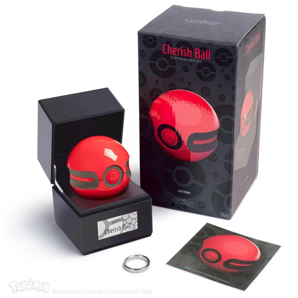 Cherish Ball diecast replica by Wand Company in black display stand with packaging and instruction card.
