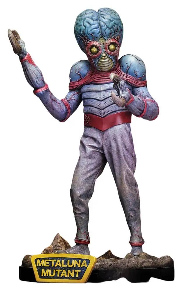 Metaluna Mutant action figure, 1/8-scale, blue-purple skin with red chest wrappings on display base