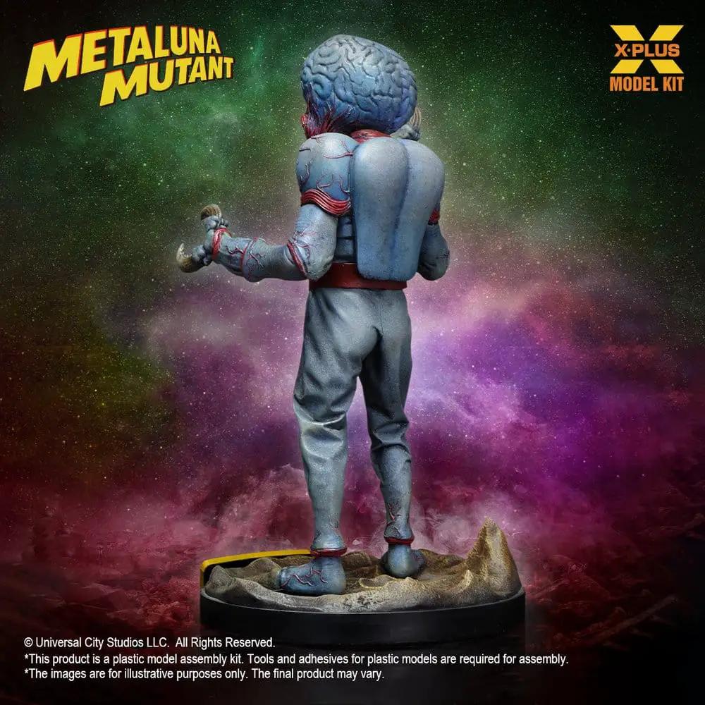 Metaluna Mutant action figure model kit, blue alien, 26 cm, on rocky base, X-Plus model kit