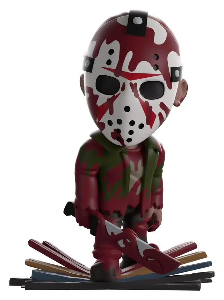 Figura de vinilo Bloody Jason de Dead by Daylight, 12 cm, de Youtooz, máscara sangrienta sobre base de tablones