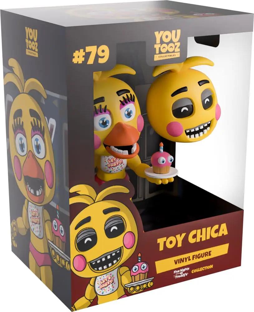 Five Nights at Freddy's Toy Chica vinyl figure by YouTooz, yellow chick with pink cheeks, 12 cm tall in packaging