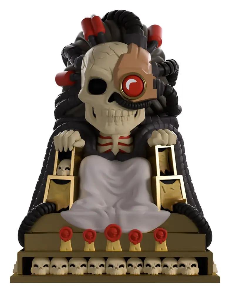 Figura de vinilo Warhammer 40.000 The God Emperor of Mankind, 20 cm, en trono oscuro con calaveras