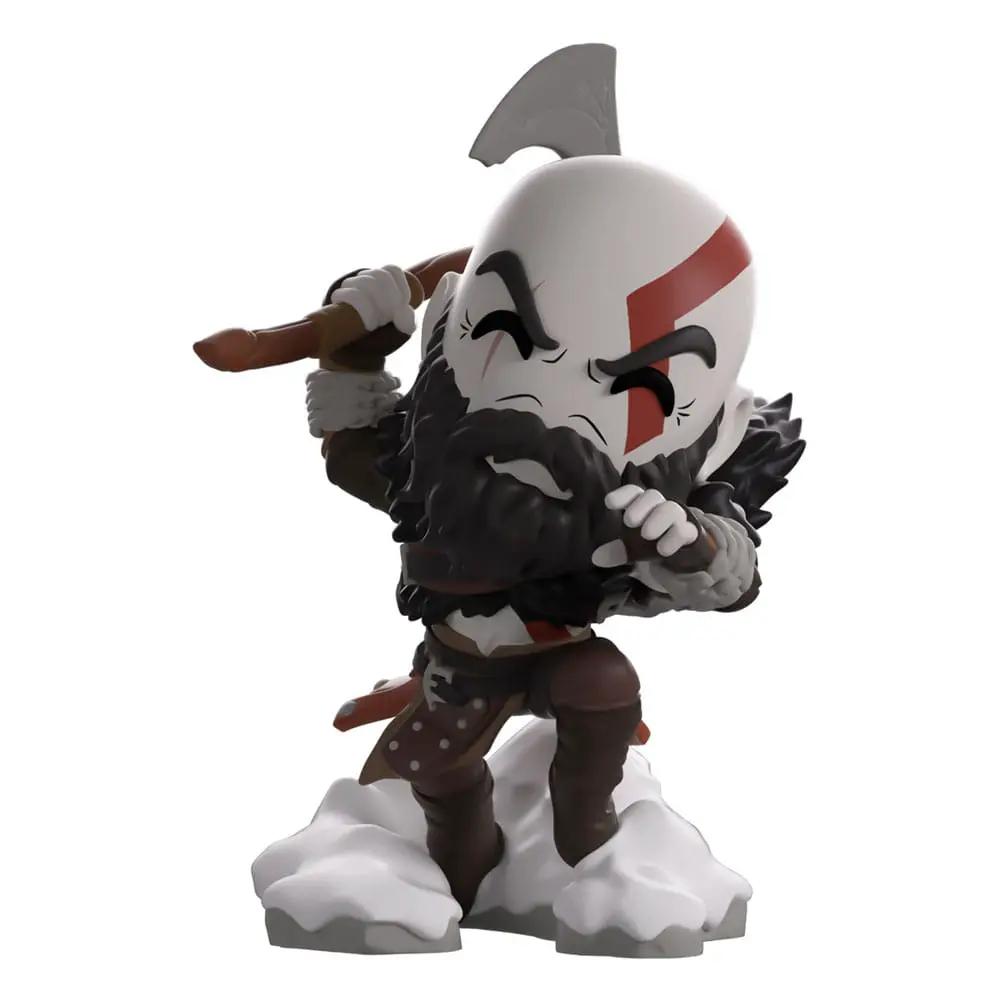 God of War Kratos figura vinyl 10 cm, YOUTOOZ, con hacha y base de nieve